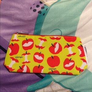 Clinique Yellow Bag with Red Apple Design